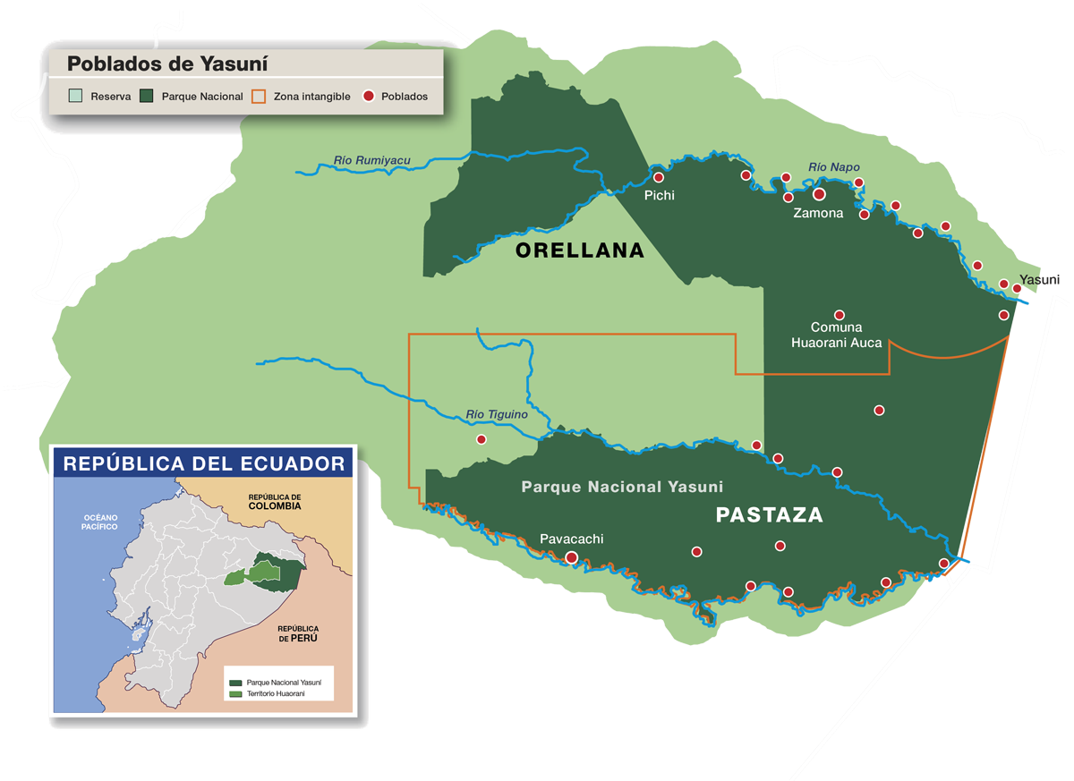 Poblaciones indígenas en el Parque Nacional Yasuni